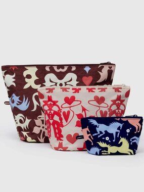 NWT Baggu Go Pouch Set - Western Cut Outs